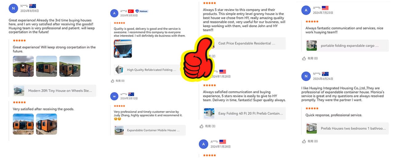 Customer Reviews about our container house